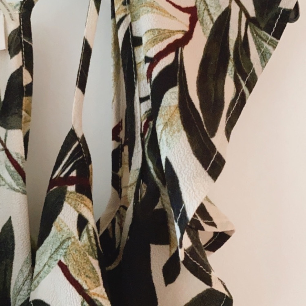 Tropical Mini Ruffle Green Dress Size S - Picture 11 of 15